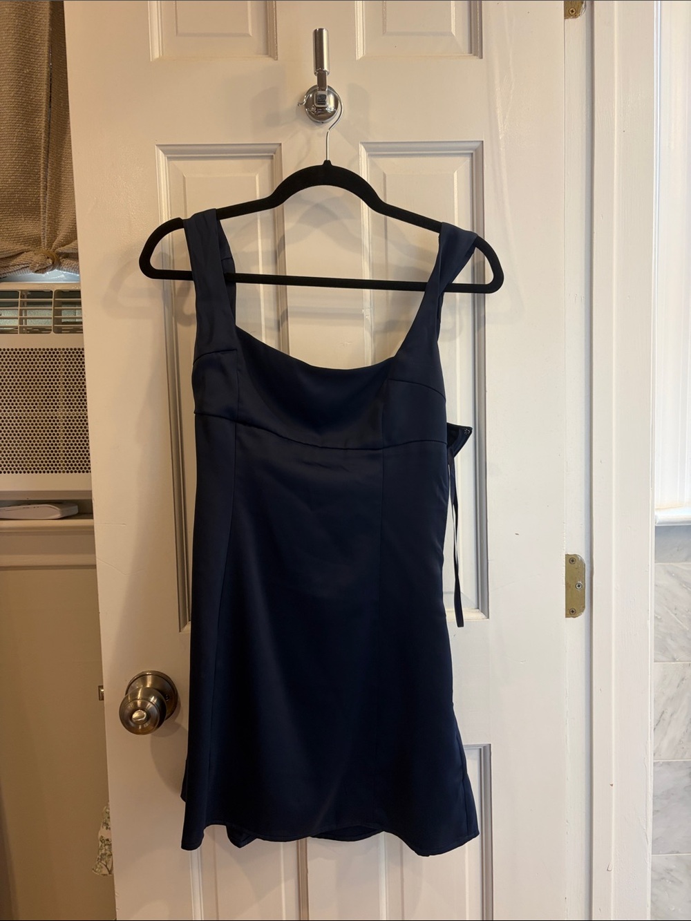 Urban Outfitters Navy Square-Neck Mini Dress